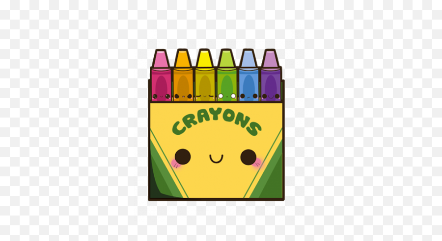 Kawaii Crayons Clipart Transparent - Crayons Clip Art Cute Emoji,Crayon Clipart