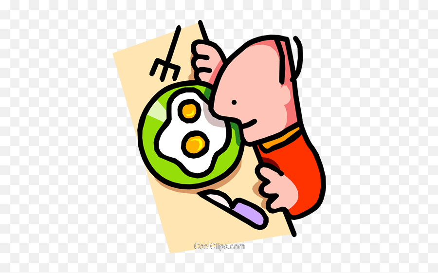 Man About To Eat Breakfast - Man Eating Eggs Cartoon Emoji,Eat Clipart
