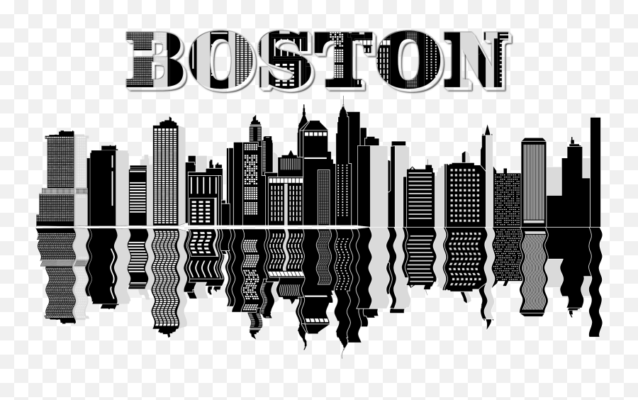 Black And White Cityscape Png Png Image - Transparent Boston Skyline Png Emoji,Cityscape Png