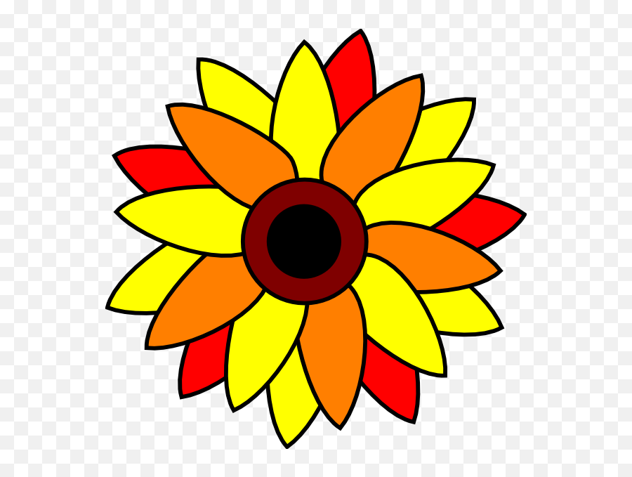Sunflower Tatto Clip Art At Clkercom - Vector Clip Art Clipart Sunflower Emoji,Sunflowers Clipart