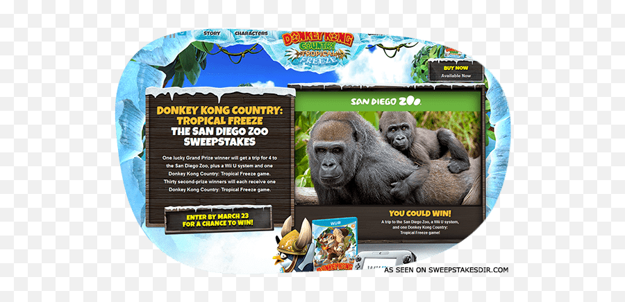 Donkey Kong Country Tropical Freeze The - San Diego Zoo Donkey Kong Emoji,San Diego Zoo Logo