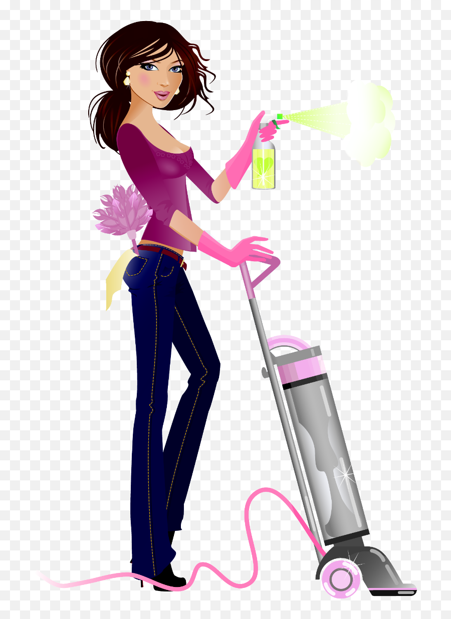 Maiden Clipart House Cleaner - Housekeeping Cleaning Lady Logos Emoji,House Cleaning Clipart
