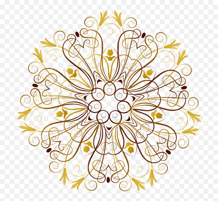 Download Hd Floral Design Flower Circle Decorative Arts - Decorative Emoji,Flower Circle Png