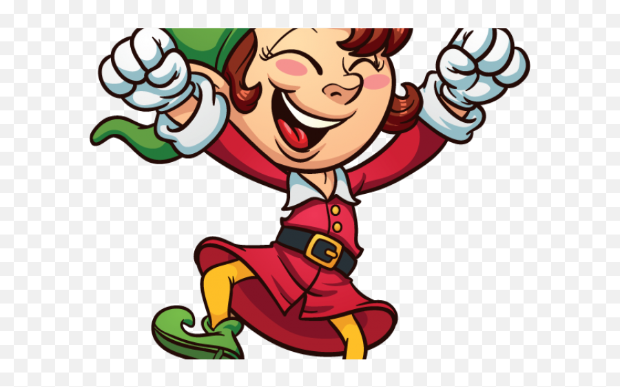 Crazy Clipart Elf - Santa Cartoon Elves Png Download Christmas Elf Cartoon Emoji,Crazy Clipart