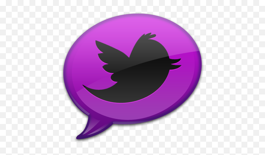 Purple Tweet 2 Icon - Purple And Black Twitter Logo Emoji,Cool Twitter Logo