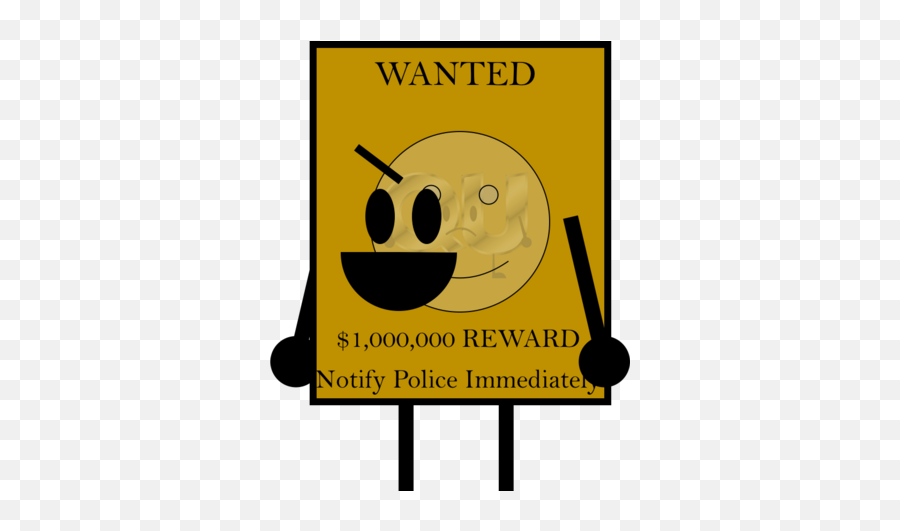 Wanted Poster - Happy Emoji,Wanted Poster Png