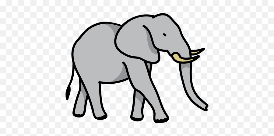 Walking Simple Semi Flat Elephant Transparent Png U0026 Svg Vector Emoji,Elephant Transparent
