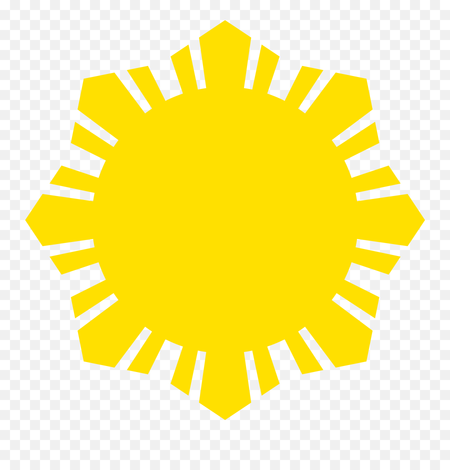 Sun Clipart Small Banner Black And White Download Clipart - Filipino Sun And Stars Emoji,Sun Clipart Black And White