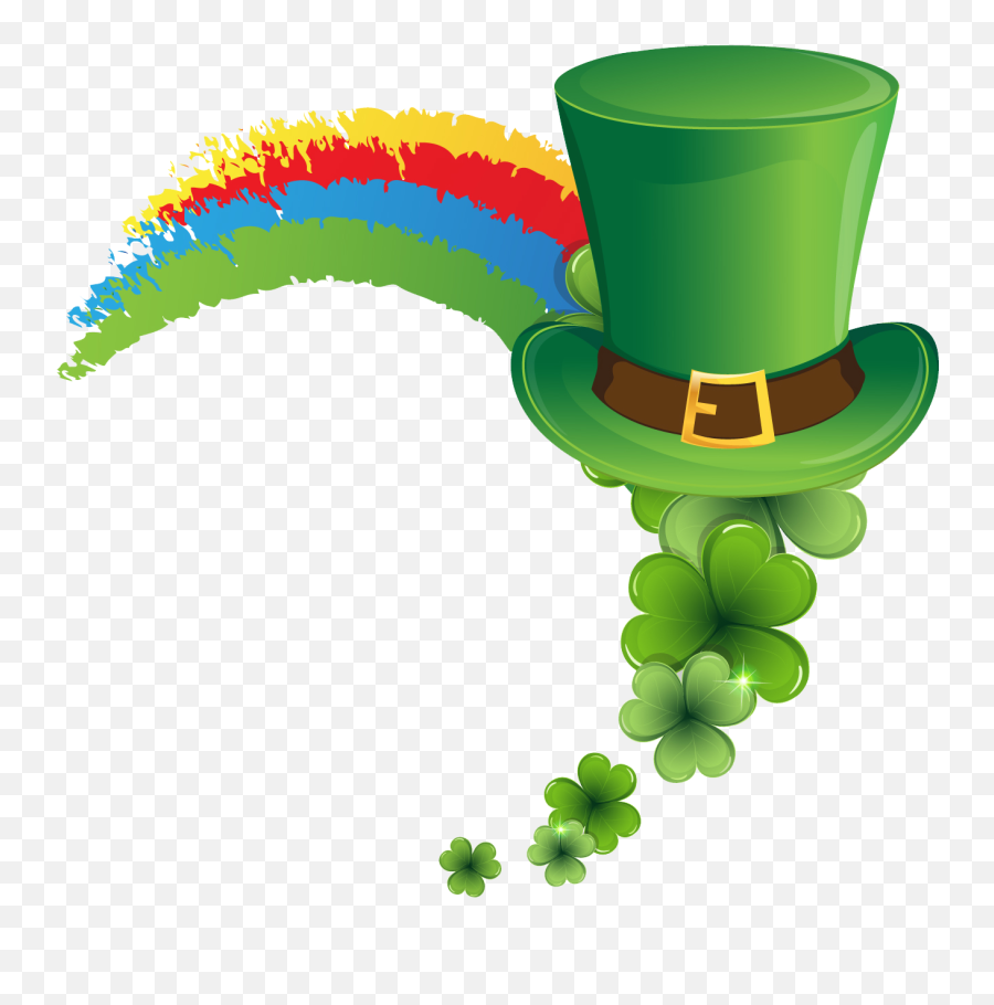 Rainbow St Patricks Day Clip Art - Png Download Full Size Rainbow St Patricks Day Clipart Emoji,St. Patrick's Day Clipart