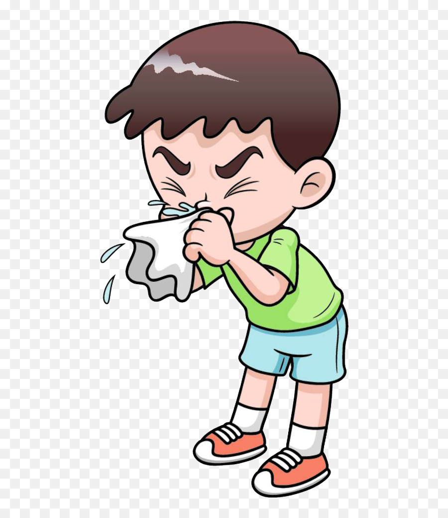 Clipart Child Cold Clipart Child Cold - Boy Blowing Nose Clipart Emoji,Cold Clipart