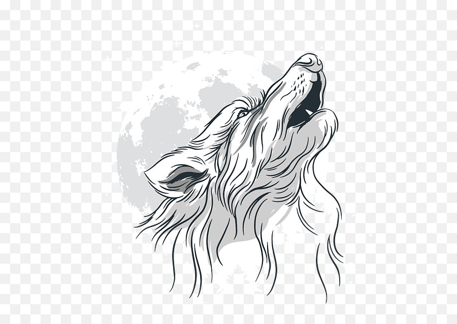 Wolf Howling In Forest Kids T - Shirt For Sale By Nicolas Emoji,Wolf Howling Png