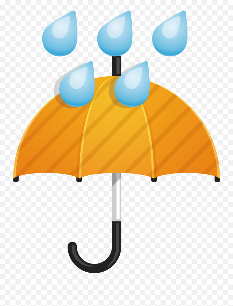 Umbrella Rain Clip Art - Cartoon Umbrella Raining Png Umbrella Rain Clipart Transparent Emoji,Rain Transparent