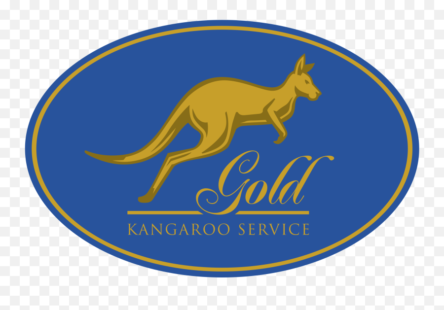 Download Gold Kangaroo Service Logo Png - Kangaroo Emoji,Kangaroo Logo