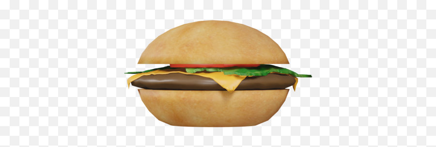 Low Polygon 3d Hamburger - Hamburger Bun Emoji,Hamburger Png