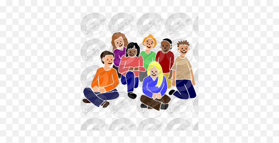 Group Stencil For Classroom Therapy Use - Great Group Clipart Social Group Emoji,Group Clipart