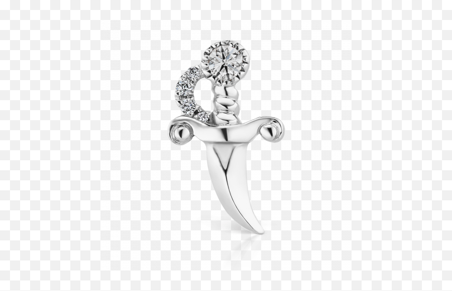 Diamond Small Sword Threaded Stud - Small Sword Emoji,Diamond Sword Transparent