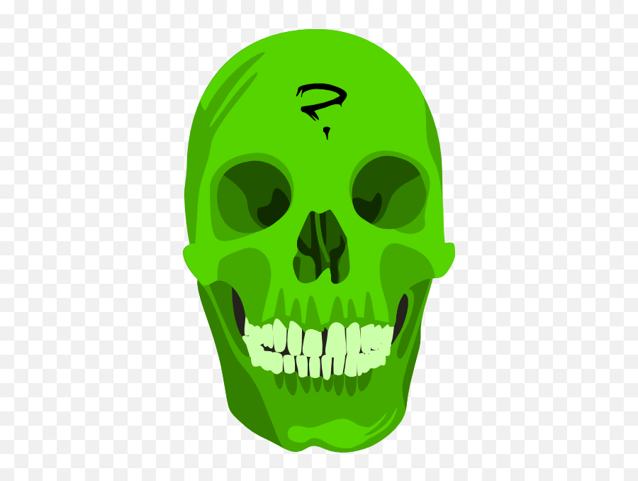 Download Hd Skeleton Head Clipart Poison - Green Skull Png Png Clipart Green Skull Png Emoji,Poison Clipart