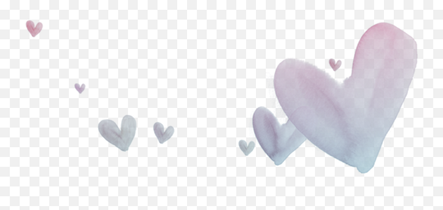 Watercolor Hearts Png - Ftestickers Sticker Heart Girly Emoji,Watercolor Heart Png
