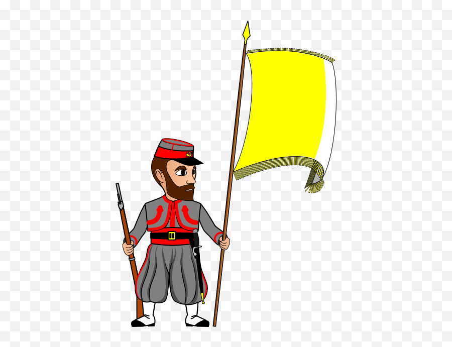 Errantem Animum Zouaves Pontificaux - Flagpole Emoji,Civil War Clipart