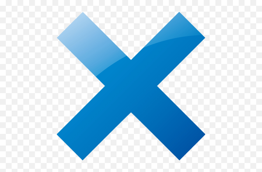 Web 2 Blue X Mark Icon - Free Web 2 Blue X Mark Icons Web Blue Cancel Icon Emoji,X Clipart