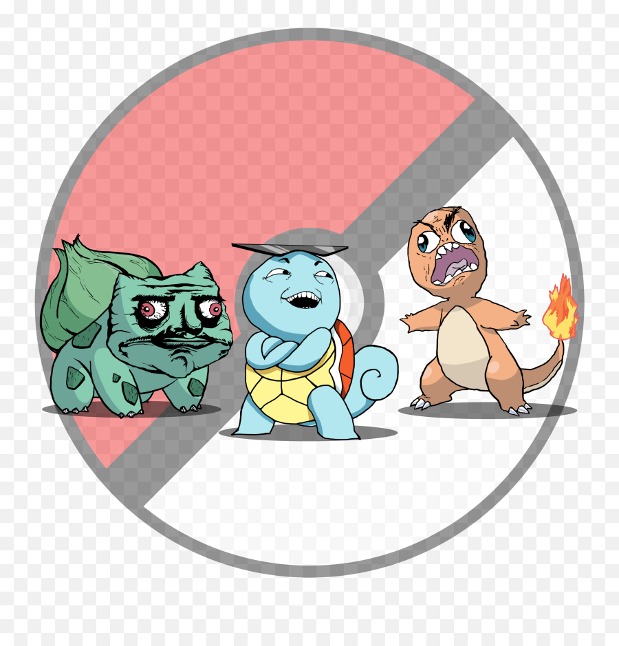 I Mixed Some Meme Faces With The Three Starter Pokemon They Emoji,Meme Faces Transparent