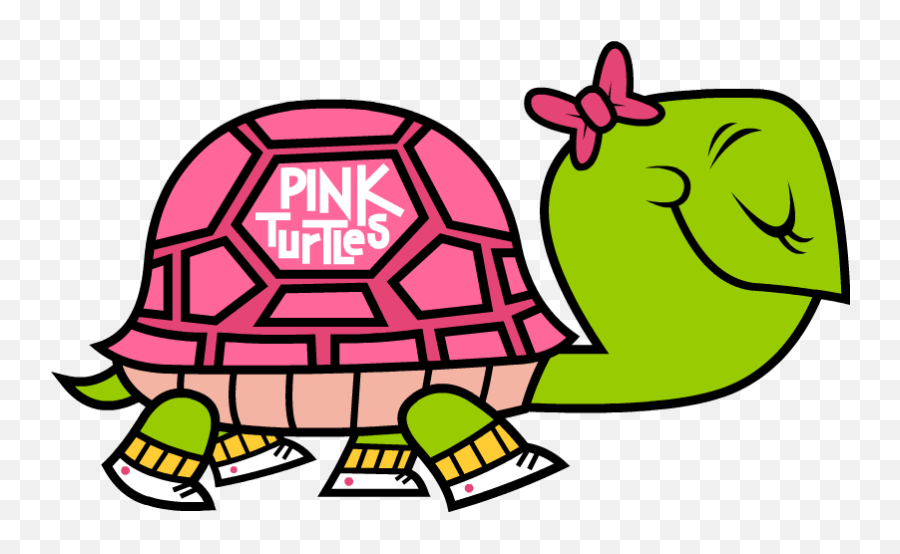 Pink Turtles - Pink And Green Turtle Transparent Cartoon Clipart Pink An Green Turtle Emoji,Turtle Clipart