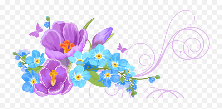 Vector Flower - Flower Background Png Download 28421276 Emoji,Floral Background Png
