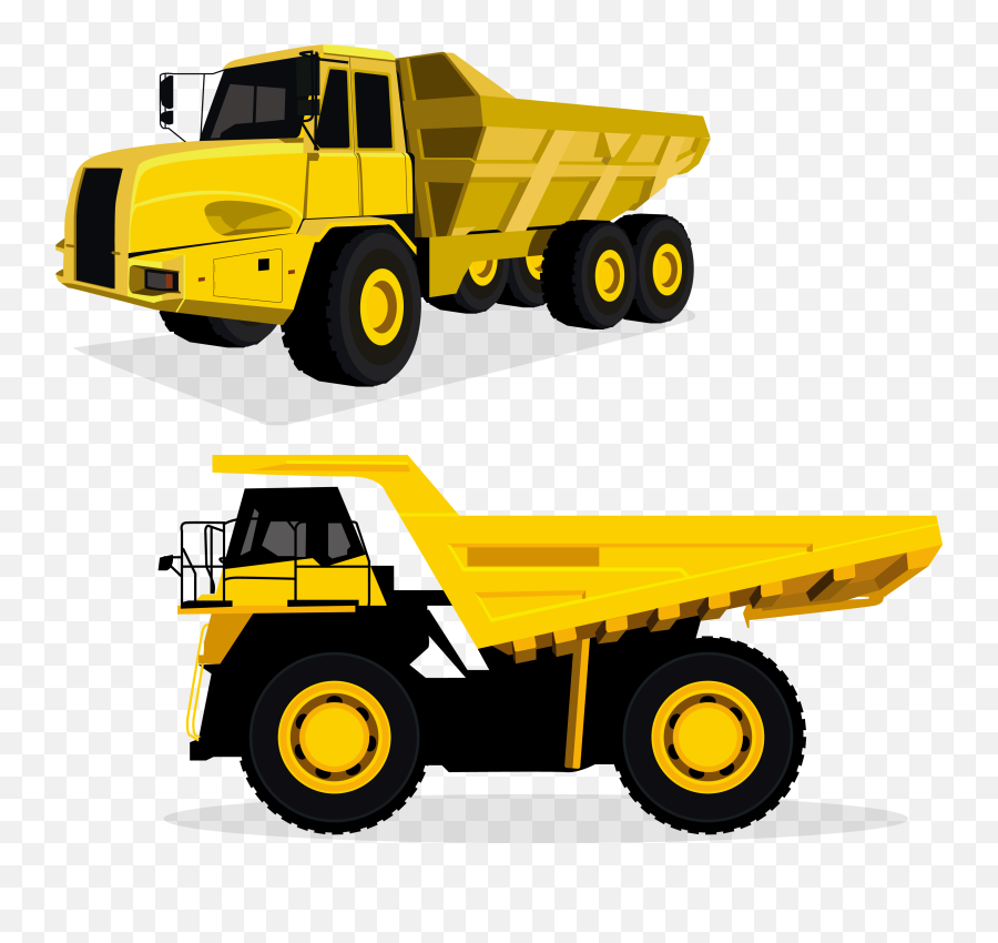 Vector Yellow Dump Truck Png Download - Vector Dump Truck Png Emoji,Dump Truck Clipart
