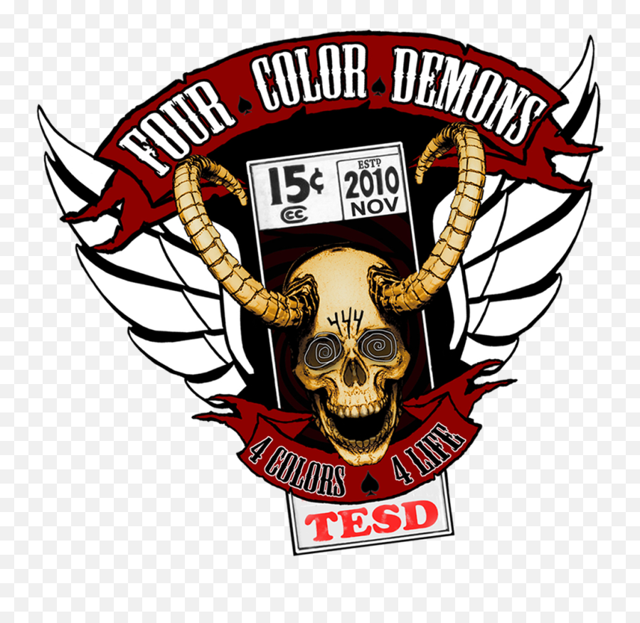 Four Color Demons - Automotive Decal Emoji,Demon Logo
