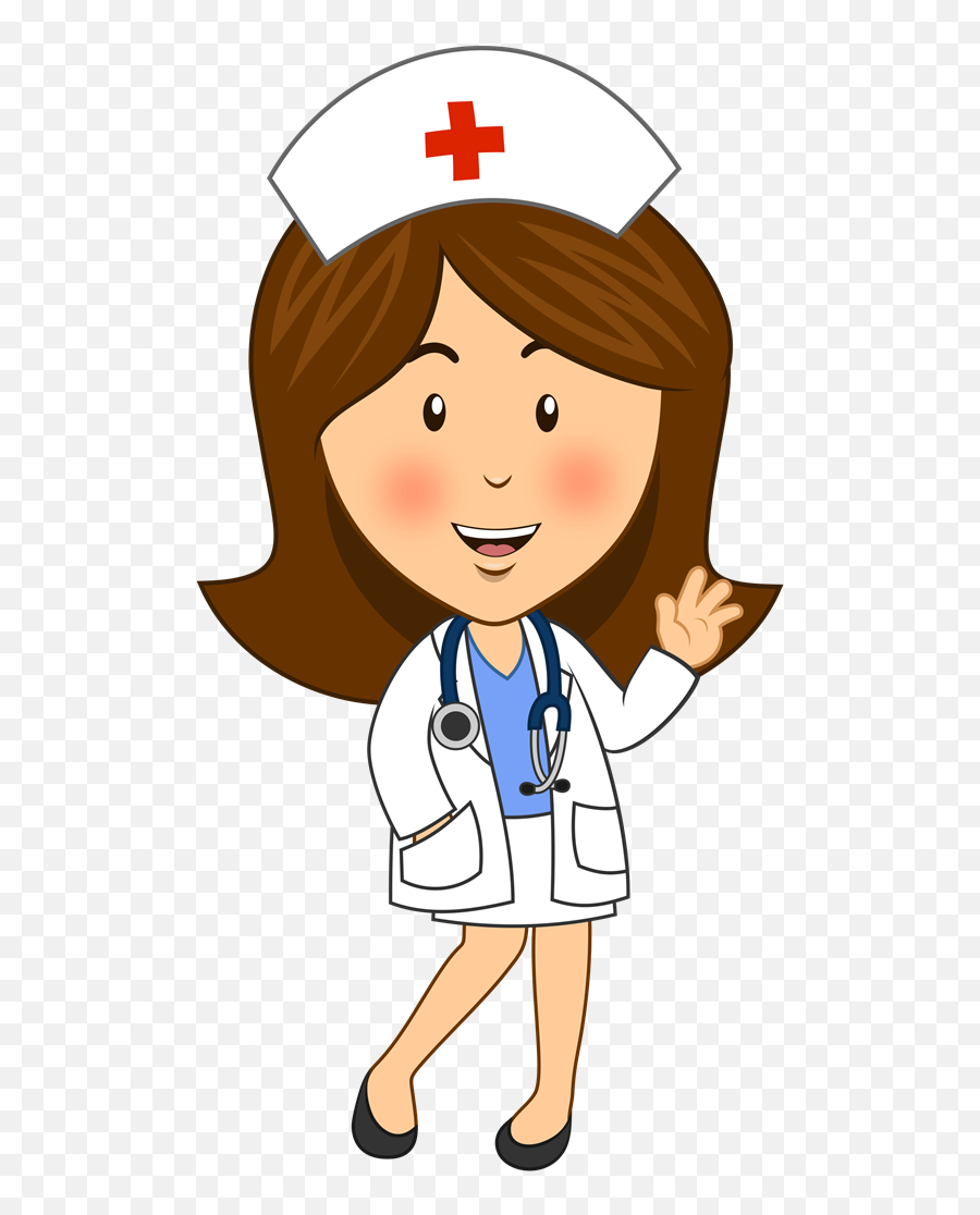 Nurse Clip Art Black And White Free - Transparent Nurse Clipart Emoji,Nurse Clipart