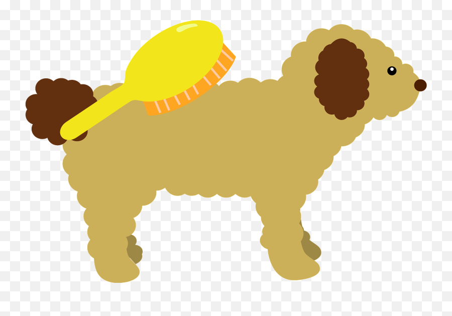 Dog And Brush Clipart - Free Clipart Brushing Dog Emoji,Brush Clipart