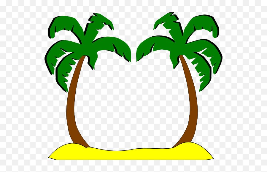 Sophies Palm Trees Clip Art At Clker - Palm Tree Beach Clip Art Emoji,Palm Trees Clipart