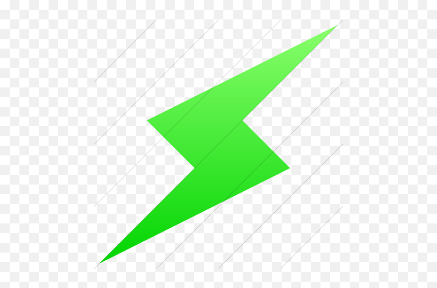 Iconsetc Simple Ios Neon Green Gradient Raphael Lighting - Green Lighting Bolt Icon Emoji,Lightning Bolt Transparent
