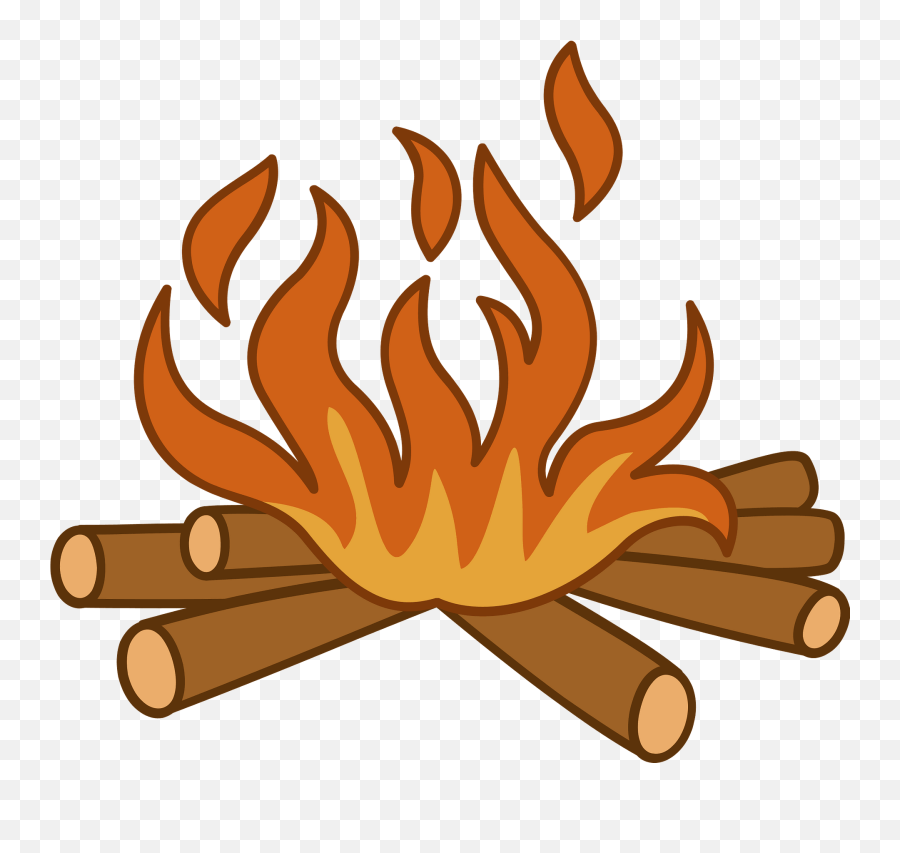 Campfire Clipart - Horizontal Emoji,Campfire Clipart