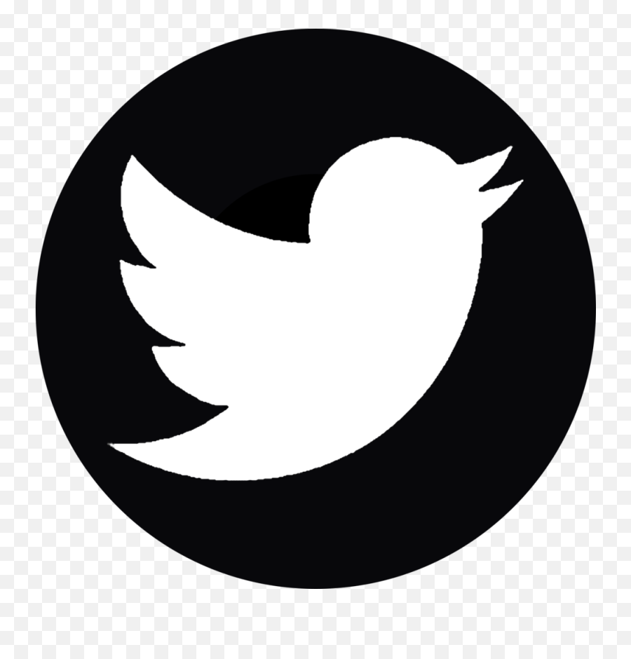 Black And White Twitter Icon - Circle Black Twitter Logo Png Emoji,Twitter Vector Logos