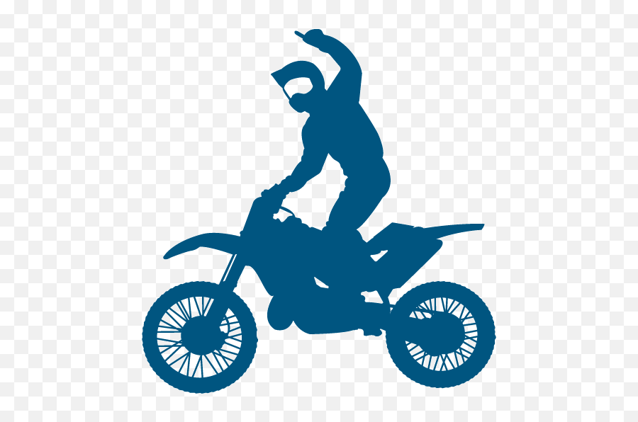 Motocross Silhouette - Dirtbike Decal Emoji,Dirt Bike Clipart