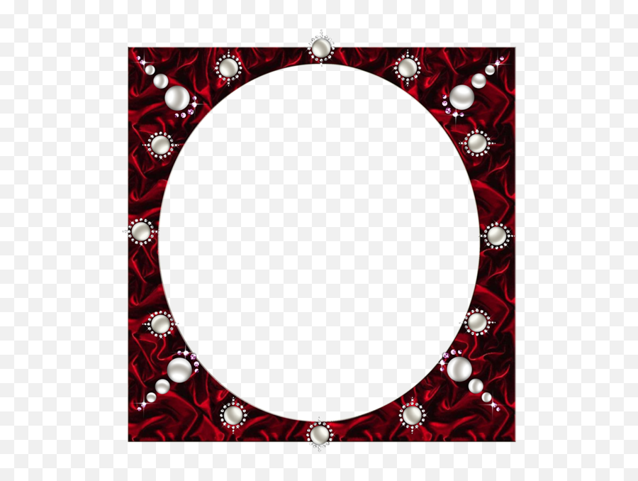Pearls Clipart Png - Dark Red Transparent Photo Frame With Emoji,Pearls Clipart