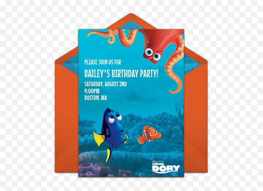 Free Finding Dory Friends Invitations Emoji,Finding Dory Logo Png