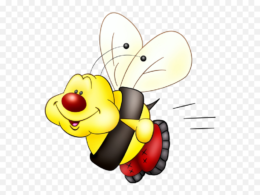 Download Hd Funny Cartoon Bee 4 - Honey Bees Clipart With Emoji,Bee Transparent Background