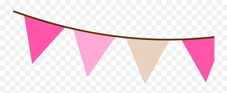 Pink Brown Bunting Png Svg Clip Art For Web - Download Clip Emoji,Bunting Clipart