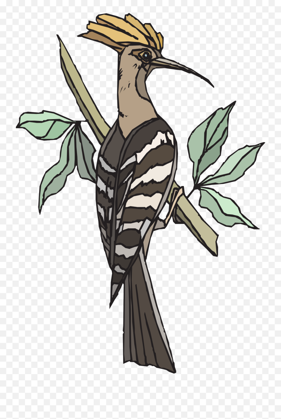 Hoopoe Perched On Tree Branch Svg Vector Hoopoe Perched On Emoji,Osprey Clipart