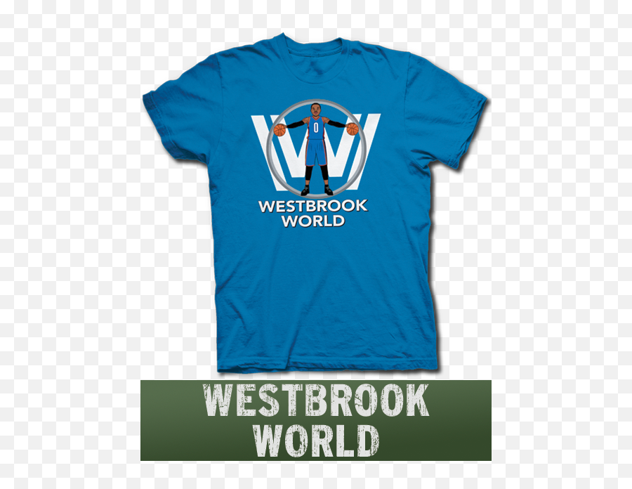 Russell Westbrook World Okc Thunder Fan T Shirt National - Bulls Bears Blackhawks Combo Shirt Emoji,Okc Thunder Logo