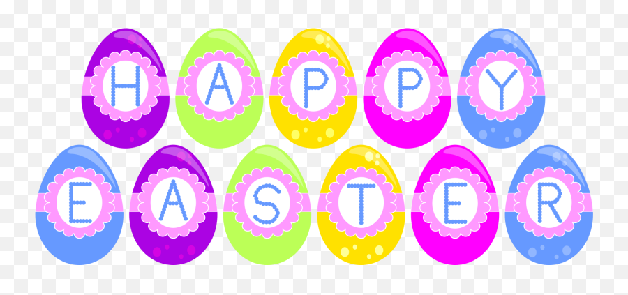 Transparent Background Happy Easter - Dot Emoji,Religious Easter Clipart
