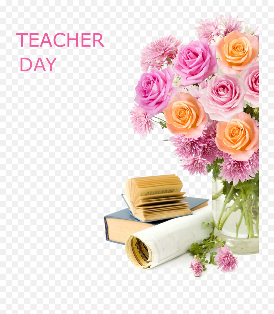 Download Pink Product Flower Day - Design Happy Teachers Day Background Emoji,Teacher Png