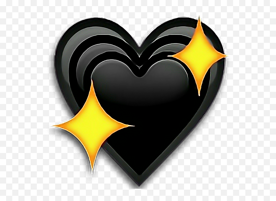 Download Emojis Png Corazones - Black Sparkling Heart Emoji Sparkling Black Heart Emoji Transparent,Transparent Heart Emojis