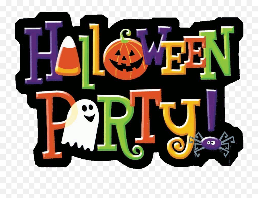 Library Of Kids Halloween Party Vector Black And White Png - Halloween Party Emoji,Party Clipart