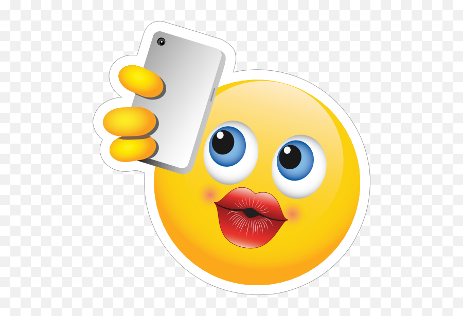 Cute Selfie Female Emoji Sticker - Selfie Emoji,Selfie Clipart