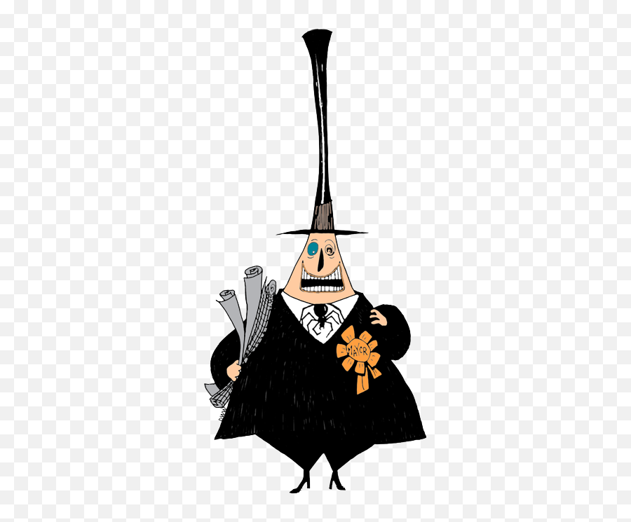 Mayor Of Halloween Towngallery Disney Wiki Fandom Emoji,Nightmare Before Christmas Clipart Black And White