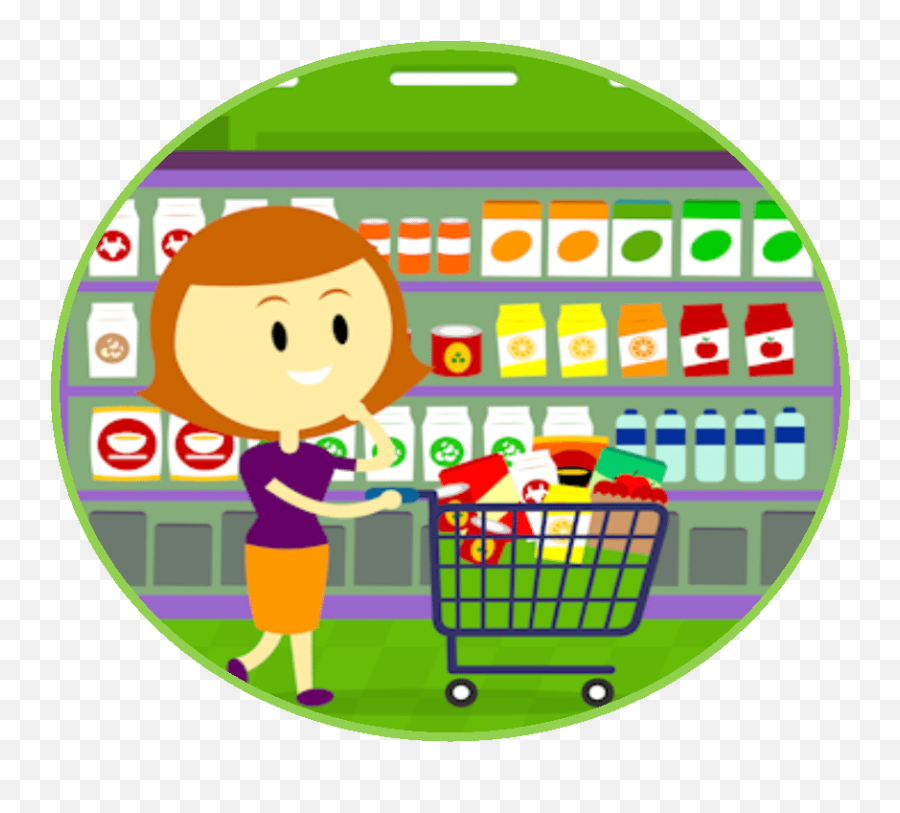 Clipart Woman Grocery Shopping Clipart Woman Grocery - Grocery Shopping Clipart Emoji,Grocery Store Clipart