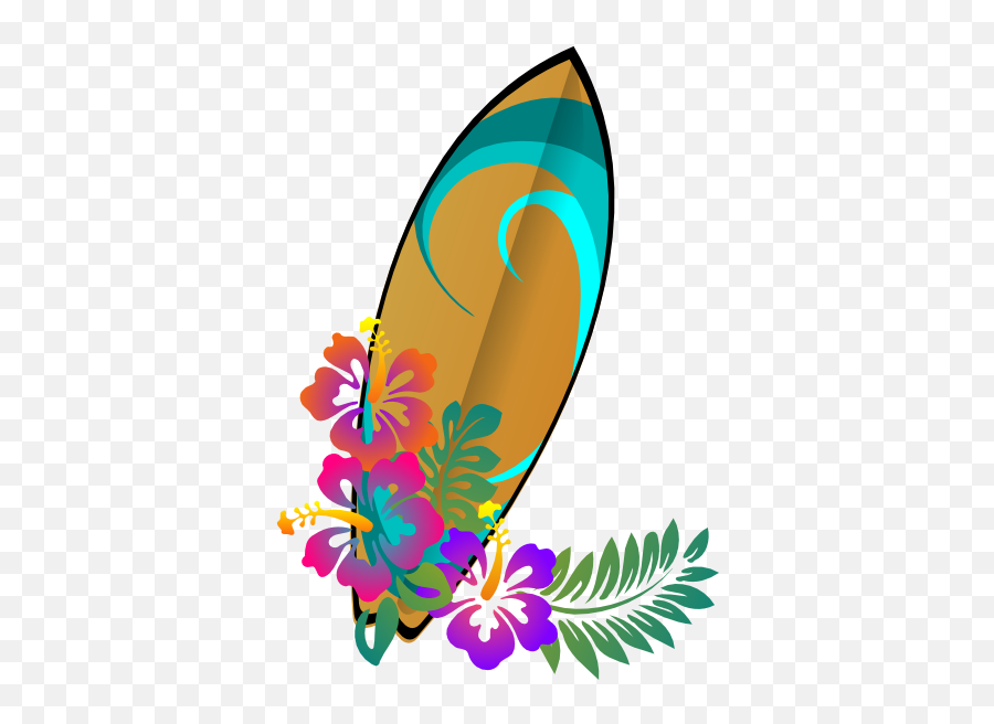 Free Clipart Images Of Surfboards - Surfboard Hawaii Clipart Emoji,Surfboard Clipart